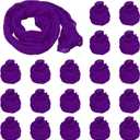 PATIKIL Nylon Stockings DIY Flower, 20Pcs Stocking Flower Fabric Material Tensile Silk Stocking Flowers for DIY Flower Making Wedding Crafts Home Decoration, Dark Purple