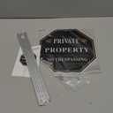 SWEETAPRIL No Trespassing Signs Private Property, All-Aluminum Yard signs, 10" x 10", 28" Metal Stakes Included