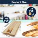 105 PACK Paper Bread Bags with Stickers, Long French Bread Bags Kraft Paper Bread Loaf Bags with Clear Window for Homemade Bread & Baked Food Storage(13.78 * 4.33 * 1.57 Inch)