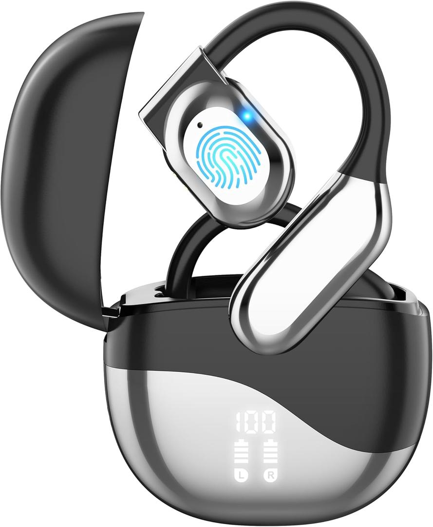 AI Language Translator Earbuds, OWS Real-Time 3-in-1 Translation Earbuds 144 Languages & Accents, Translation Device for Travel Business LearningBlack