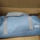American Mahjong Game Set - Pearl Gray Quilted Soft Bag - 166 White Engraved Tiles, 4 All-in-One Rack/Pushers Complete Western Mah-Jongg, Maj Jongg, Ma Jong Set, Case: 20 Inches X 11 Inches X 5 Inches