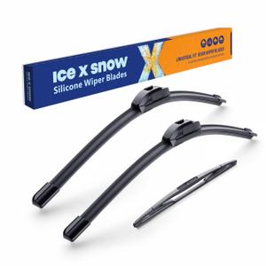ICEXSNOW® Silicone Windshield Wiper Blades Replacement for 2022 2023 2024 Nissan Pathfinder (Pack of 3) Automotive Replacement Windshield Wiper Blades for My Car,26"+19"+10"(J)