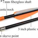 Elong Fiberglass Arrows Archery 24 Inch Target Shooting Practice Safetyglass Recurve Bows Suitable for Youth Children Woman Beginner (12 pcs)