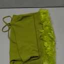 Inclined Shoulder Tassel Skinny Mini Dress For Women Robe Strapless Backless Sundress Ladies Club Party Sexy Dress-Green, L