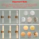 Alabaster Wall Sconce, Solid Brass Sconce with Natural Spanish Alabaster, 23.8 in Vanity Lights for Bathroom, LED Hardwired Wall Lamp for Living Room Bedroom Staircase Hallway, Set of 2