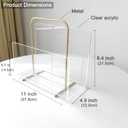 Acrylic Magazine Holder, Crystal Clear Acrylic Magazine Book Rack, Desktop File Organizer for Office Organization, Storage,Home Office Decoration,Reception