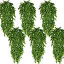 6Pcs Fake Hanging Plants Faux Greenery for Outdoor Planters Wall Plants Hanging Plants Artificial Decor Trailing Plants for Indoor Outdoor Plants Decor