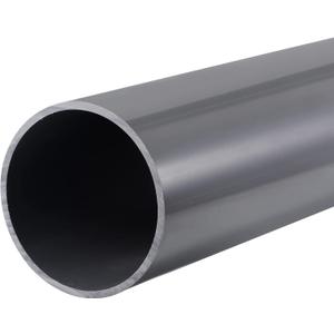MECCANIXITY 4 Inch PVC Rigid Round Pipe 110mm OD 13" Length Light Grey High Impact for Water Pipe,Crafts,Cable Sleeve