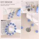 150 Pcs Light Sky Blue Rhinestone Beads for Jewelry Making, Sparkle Crystal Clay Christmas for Bracelet Baseball Necklace Earring Crafting and DIY, Shiny Round Shamballa Disco Ball Beads Bulk