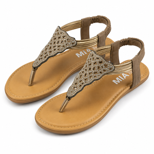 MIA Girl Rhinestone T-Strap Sandals, Size 7