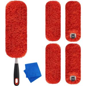 4 Pack Microfiber Reusable Duster Refills, Compatible with OXO Good Grips Microfiber Handle & MR.SIGA Lint Free Microfiber Duster, Washable Dusters Refill for Cleaning (NOT Include Handle)
