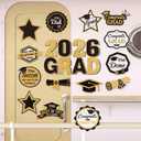 Fabbay 16 Pcs Graduation Magnets 2026 We are So Proud of You Graduation Car Magnets Congrats Grad Cap Stickers for Refrigerator Garage Cruise Door Magnetic Decorations
