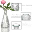 Glass Bud Vase Set of 20 - Small Vases for Flowers in Bulk - Assorted Vintage Crystal Vases for Flowers, Table Centerpieces (Clear, 20 Pcs)
