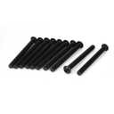 uxcell M8x80mm 10.9 Alloy Steel Button Head Hex Socket Cap Screw Bolt Black 10pcs