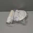 175 Pcs White Paper Plates and Napkins, 25 Guest White Party Supplies Include Scalloped Plates Paper Napkin Cup Plastic Spoon Fork Knive for Baby Shower, Wedding, Birthday