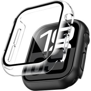 2 x TAURI 2 Pack Hard Case for Apple Watch Series 11/10 46mm Screen Protector