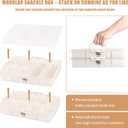 Stackable Snackle Box Container with 2 Lids, 14 Compartments - BPA-Free Snackle box Organizer, Dishwasher & Microwave Safe Reusable Snacklebox for Veggies, Fruits, Charcuterie, Snacks (White, 2 Pack)
