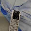 SHENHE Women's Floral Crop Tube Top Twist Front Strapless Split Asymmetrical Boho Flowy Bandeau (Blue, S)