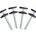 4 Pack Baby Gate Replacement Parts Threaded Spindle Rod 8MM(M8), Screw Bolts Hardware Kit for Pet & Dog Pressure Mounted Safety Door & Stair Gates (A Black)