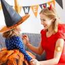 Geiserailie 28 Pack Halloween Adhesive Patches Compatible with Dexcom G7, CGM Patches, Colorful and Cute Design, Tape Stickers, Sensor Covers, Waterproof and Sweat-Proof, Flexible and Breathable