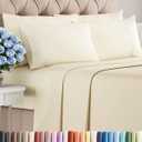 King 6 Piece Sheet Set - Comfy Breathable & Cooling - Ultra-Soft Hotel Luxury Bedding Set with 8-16 Inch Deep Pockets - 1 Flat & 1 Fitted Sheet & 4 Pillowcases - Wrinkle Free & Easy Care - Off White