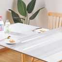 Frosted Table Cover Protector 48 x 72 Inch, 1.5mm Thick Plastic Desk Protector Mat, Rectangular Waterproof PVC Placemats, Transparent Mat for Kitchen, Dresser, Writing Desk, Dining Room Table