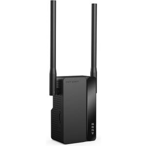 Rockspace WiFi 6 Extender: Up to 3000 Sq. Ft. Coverage, 50+ Devices, Dual-Band, 1.8Gbps Speed, 4 Antennas, AP Mode with Gigabit Port for Home & Gaming AX1800, Black