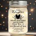 Daughter Gifts from Mom Dad, Starlight Mason Jar Night Light Birthday Gift for Daughter, Home Decoration Night Anniversary Wedding Gifts Ideas