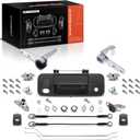 A-Premium Tailgate Rebuild Kit Compatible with Toyota Tundra 2007-2013, Rear Tailgate Parts Plastic Handle Bezel Rod Latch Hinge Cable Striker Lamp Bolts (Pack of 45)
