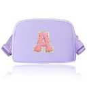 Janhavi Fanny Packs for Girls,Fanny Pack Letter,Personalized Gifts for Women, Girl, Wife, Mother-in-Law, Mini Waist Pack with Adjustable Strap for gift ideas, Birthday Gift, s,-Lavender A