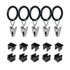 Luckupper Garden Flag Clips and Stoppers,Tiger Clip with Ring and U Clamp(for 6mm Rod),Anti Wind Accessories for Garden Flag Holder
