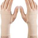 Wrist Support Sleeves, 1 Pair Wrist Compression Gloves for Unisex, 20-30 mmHg Wrist Brace Support for Carpal Tunnel, RSI, Tendonitis, Sprains, HandInstability, Pain Relief, Beige XL