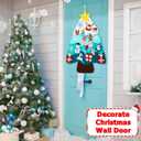 Realspring 2 Pack 3.3ft DIY Felt Christmas Tree with 56 Ornament and Snowman Advent Calendar 2025 Blue Felt Xmas Tree with Cutouts Decorate Wall Hanging Decoration for Christmas Crafts Winter Party