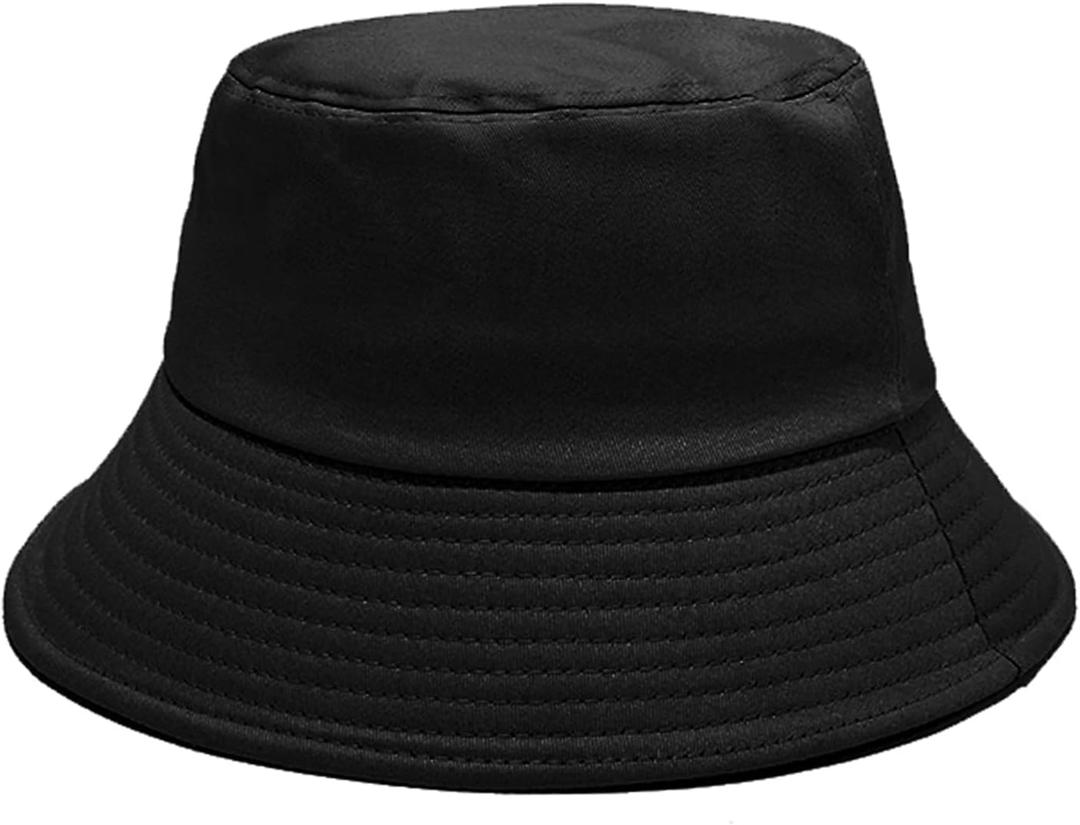 NPJY Bucket Hat for Women Men Cotton Summer Sun Beach Fishing Cap (Black)