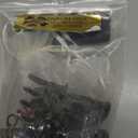 Parcelona French Classic Small 2.5" Celluloid Set of 2 Jaw Hair Claw Clips for Women and Girls (Tortoise Shell and Black)