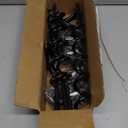 Trampoline Stakes 4 Pack - Heavy Duty Trampoline Anchors Kit - Screw In Ground Anchors High Wind with Straps for Trampolines(Black-4Pack)