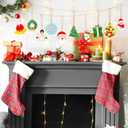 Yerliker 40 Sets Wooden Snowflake for Crafts Unfinished Jingle Bells Wood Painting Crafts Kit Christmas Ornaments Hanging Decorations for Parties Gifts Arts