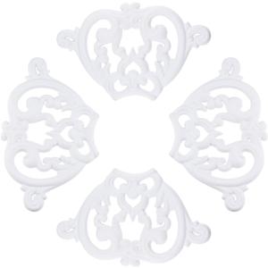 INCREWAY 1PCS PU Ceiling Medallion Decorative Ceiling Fan Medallion White Round Home Lighting Living Room Aisle Ceiling Chandelier Base for Light Fixtures Chandeliers