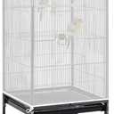 Large Bird Cage Seed Catcher, 31 x 118 inches Adjustable Large Bird Cage Cover Elastic Band Mesh Cages Cover Skirt Nylon Mesh for Parakeet Parrot Cages