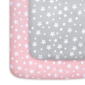 Pack and Play Sheets Girl, Mini Crib Sheets, Stretchy Pack n Play Playard Fitted Sheet, Compatible with Graco Pack n Play, Soft and Breathable Material, Grey & Pink Pack and Play Sheets Girl, Mini Crib Sheets, Stretchy Pack n Play Playard Fitted Sheet, Compatible with Graco Pack n Play, Soft and Breathable Material, Grey & Pink
