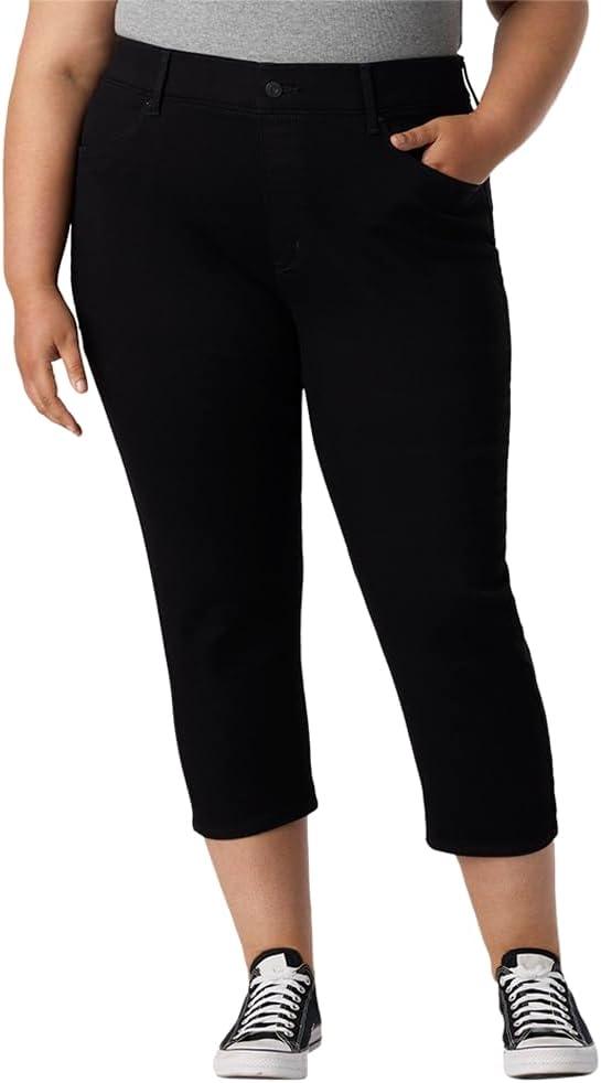 Levi Strauss Signature Gold Women's Totally Shaping Ultimate Pull-On Capri, (New) Noir, 16 Plus