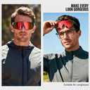 Fit Over Glasses Sunglasses for Men Polarized Sun Glasses Sports Wrap for Driving Cycling Running UV400 Protection