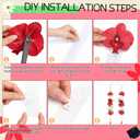 Yinder 36 Pcs DIY Graduation Leis Set Class of 2026 Flower Graduation Stole with Tassel Acrylic Card Letter Sticker Congrats Grad Necklace for Craft High School College Gift Ceremony Party (Red)