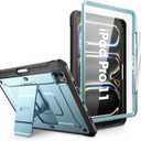 SUPCASE for iPad Pro 11 Inch Case M4 2024 5th Generation with Pencil Holder (Unicorn Beetle Pro), [Built-in Screen Protector & Stand] Full-Body Rugged Cover for iPad Pro 11 Inch M4 2024 5th Gen,Arctic (iPad Pro 11", Arctic)