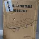Camping Cot with Mattress, No Assembly Required Heavy Duty Folding Camping Cot for Adults, 550 Lbs Capacity Adjustable Portable Sleeping Bed for Indoor, Outdoor & Patio Use (L''70), L''70in
