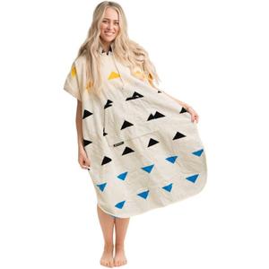 Arcturus Surf Poncho | Your Sauna Towel - Great for Cold Plunge | Hooded Changing Towel & Cover-Up | 100% Cotton Velour | 2-in-1 Design Converts Your Poncho to a Beach Towel (The Wedge, Adults)
