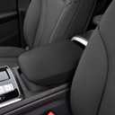 Center Console Cover for Audi Q8 2019-2025 (Black) Armrest Cover for 2019 2020 2021 2022 2023 2024 2025 Audi Q8 Accessories