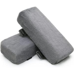Plush Dark Gray Office Chair Gaming Chair Armrest Cushions Elbow Pillow Pressure Relief 2-Piece Set of Chair
