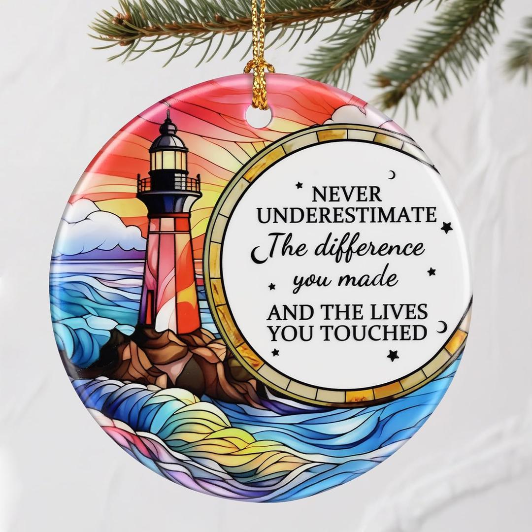 Christmas Ornaments, Going Away, Goodbye, Farewell Gifts for Coworkers - Retirement, Coworker Leaving Gifts for Women, Men - Leaving Job, Moving Away Presents for Friends, Boss, Work Bestie - Design F