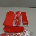 Newcotte 1950's Womens Costume Accessories Scarf Polka Dot Cat Eye glasses Bandana Tie Headband Earrings Gloves Waistband (Red)